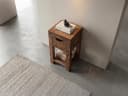 Massivart® Beistelltisch Mangoholz gebeizt MANGALA mit Schublade Bild 5