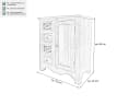 Massivart Sideboard Akazie massiv lackiert rustikal mit 1 Tür 4 Schubladen Bild 4