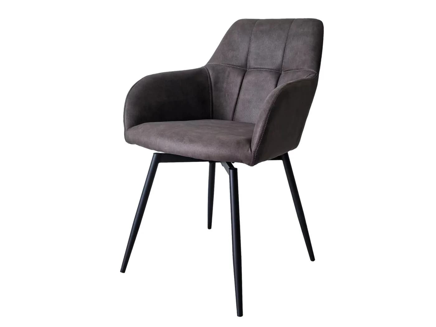 Massivart Polsterstuhl AIDEN 360° drehbar braun Metallgestell
