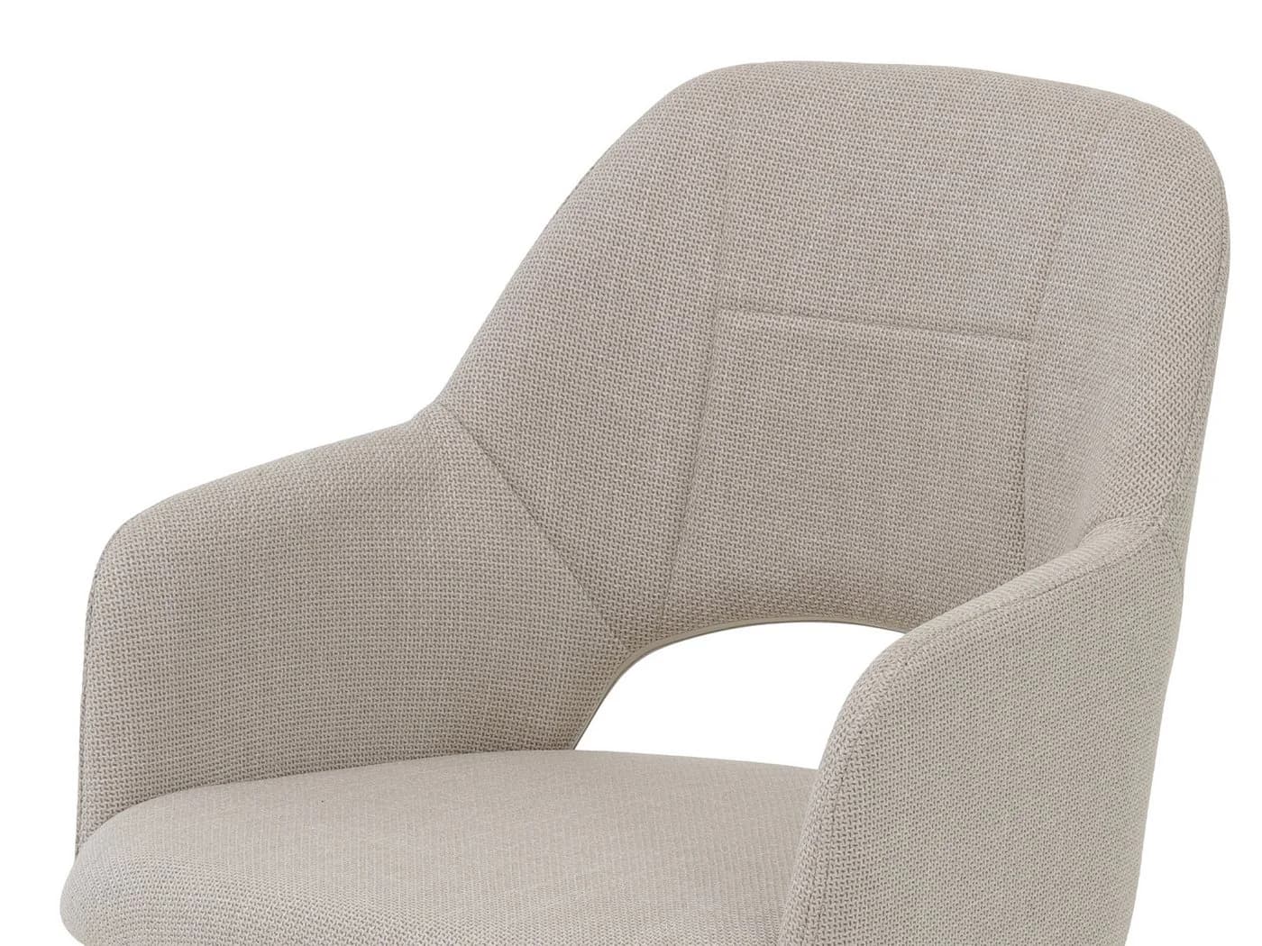 Massivart Polsterstuhl STADE Beige 360° drehbar Buche massiv - Bild 5