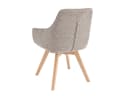 Massivart® Polsterstuhl LIPARI 360° drehbar mit Armlehnen Webstoff Beige Bild 5
