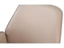 Massivart® Polsterstuhl COVELO Echtleder drehbar beige Metallgestell Bild 5