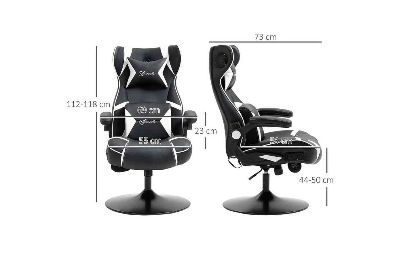 Vinsetto Gaming Stuhl mit Bluetooth Lautsprechern und Wippfunktion - Bild 3