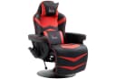 HOMCOM Massagesessel mit Fußstütze Liegefunktion Gaming Chair Schwarz/Rot Bild 1