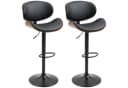 HOMCOM Barhocker Set 2 St. Höhenverstellbar Schwarz Bild 1