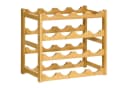 HOMCOM Weinregal Flaschenregal Weinhalter für 16 Flaschen Naturholz Bild 1