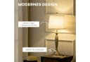 HOMCOM 3-teiliges Stehlampen-Set Silber/Weiß Modern Bild 5