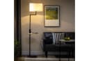 HOMCOM Stehlampe mit USB-Anschluss und Regal Weiß/Schwarz Bild 1
