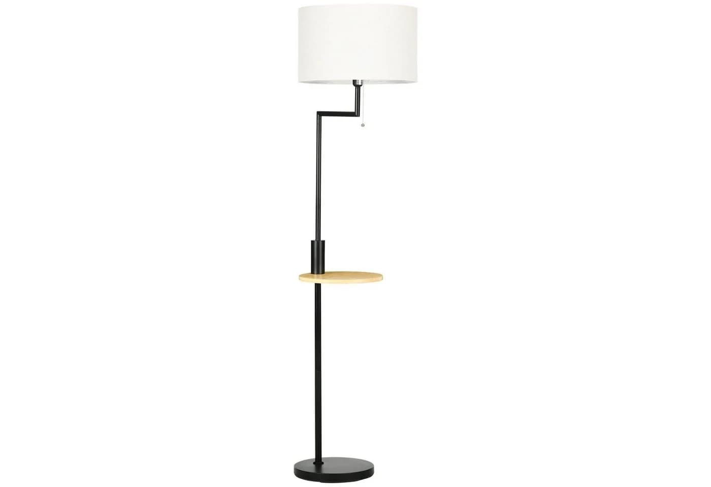 HOMCOM Stehlampe mit USB-Anschluss und Regal Weiß/Schwarz - Bild 2