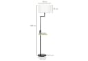 HOMCOM Stehlampe mit USB-Anschluss und Regal Weiß/Schwarz Bild 3