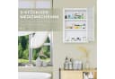 Kleankin Medizinschrank Weiß mit 3 Fächern und Schloss Bild 5