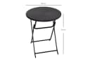 Outsunny Runder Klapptisch Garten-Esstisch Dunkelgrau HDPE Bild 3