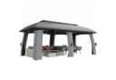 Outsunny Pavillon Partyzelt 3x6m Dunkelgrau Bild 1