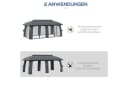 Outsunny Pavillon Partyzelt 3x6m Dunkelgrau Bild 5