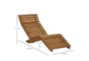 Outsunny Gartenliege Massivholz Teakfarben Bild 3