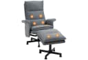 HOMCOM Massagesessel Massageliege mit Fußhocker Grau Bild 1