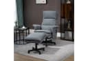 HOMCOM Massagesessel Massageliege mit Fußhocker Grau Bild 2