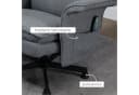 HOMCOM Massagesessel Massageliege mit Fußhocker Grau Bild 5
