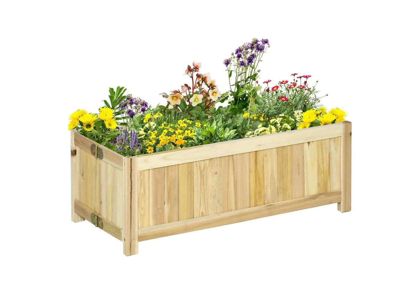Outsunny Hochbeet Klappbar Massivholz Naturholz