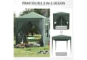 Outsunny Faltpavillon 2x2m UV-Schutz Dunkelgrün Bild 4
