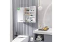 Kleankin Medizinschrank 2-türig Stahl Weiß Bild 2