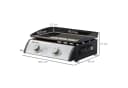 Outsunny Gasgrill Campinggrill mit 2 Brennern Edelstahl Silber Bild 3
