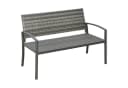 Outsunny Gartenbank Balkonbank Grau Stahlrahmen Polyrattan Bild 1