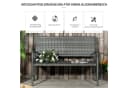 Outsunny Gartenbank Balkonbank Grau Stahlrahmen Polyrattan Bild 4