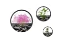 Outsunny Pflanzkübel Wand-Pflanzgefäß 3 St. Schwarz Bild 1