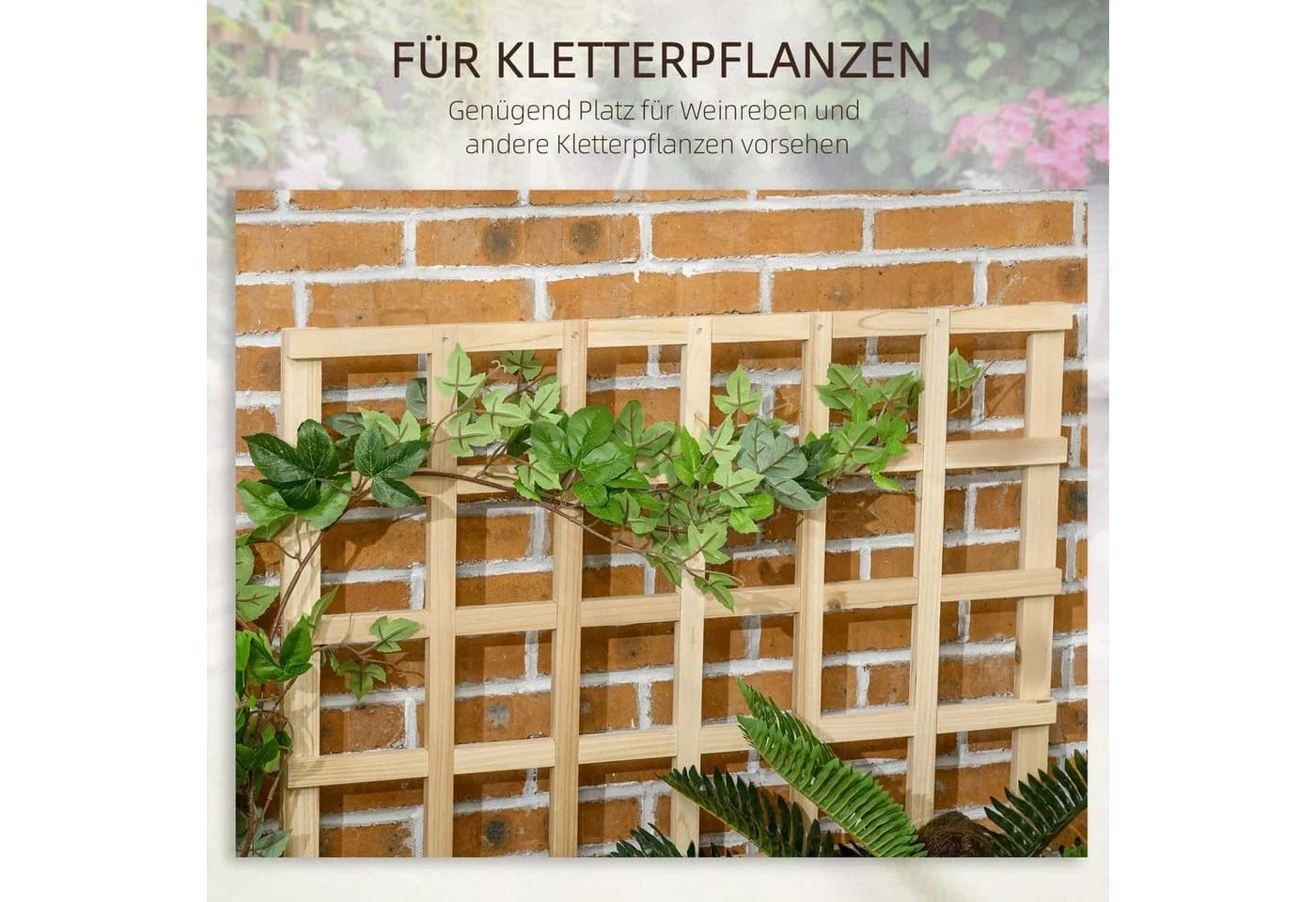 Outsunny Hochbeet 3-stufiges Blumenkasten mit Rankgitter - Bild 4