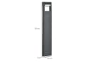 Outsunny LED Gartenleuchte Wegleuchte, Pfostenlicht mit LEDs, wetterbeständig, Dunkelgrau, Verstellbarer Neigungswinkel Bild 3