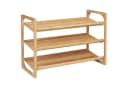 HOMCOM Schuhregal Bambus 9 Paar Schuhablage mit Griff Bild 2