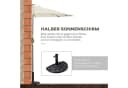 Outsunny Halbschirm mit LED und Solarpaneel Beige Bild 4