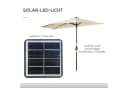 Outsunny Halbschirm mit LED und Solarpaneel Beige Bild 5