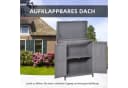 Outsunny Geräteschuppen Grau mit Doppeltür Bild 5