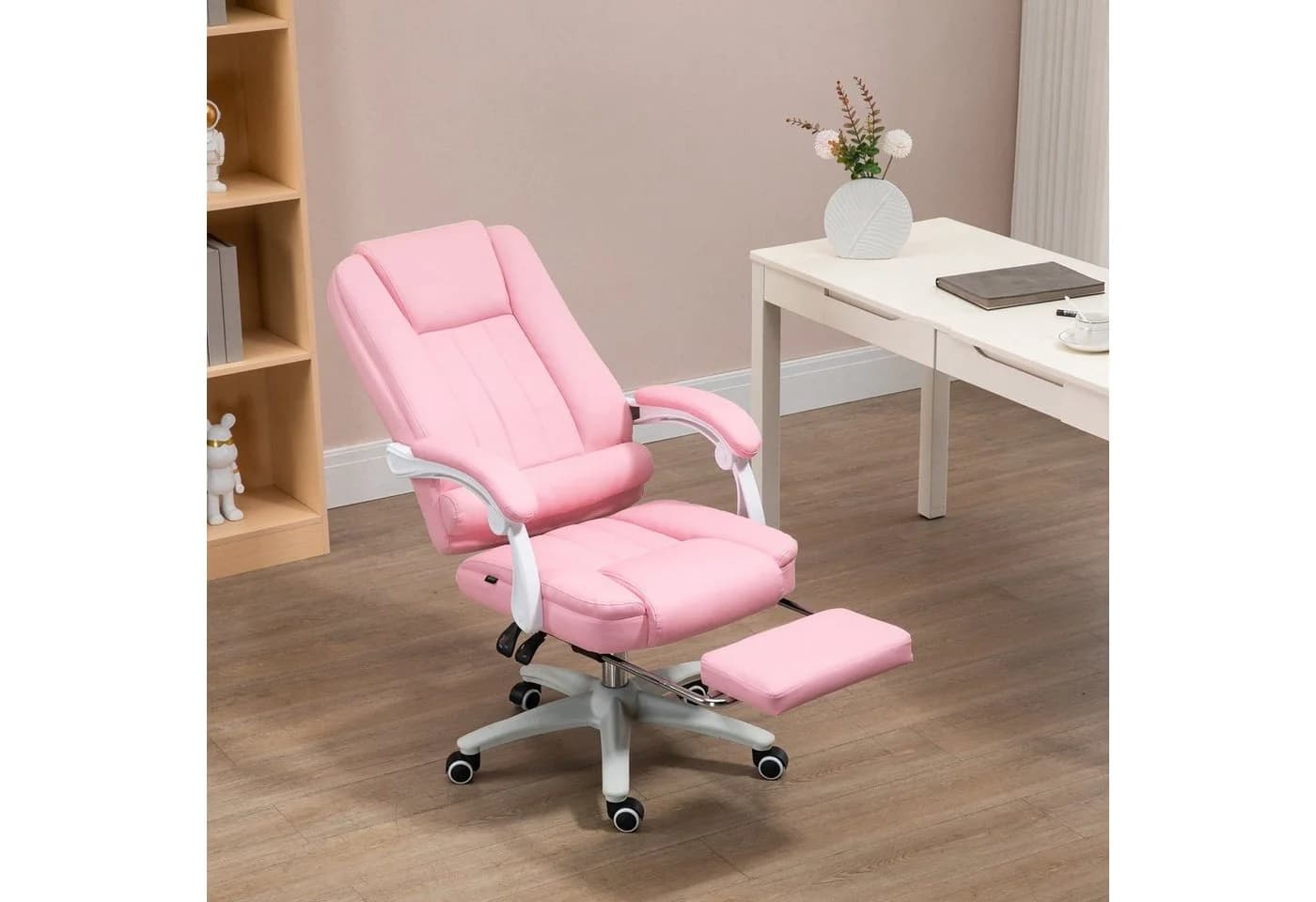 Vinsetto Bürostuhl Rosa mit Fußstütze und Liegefunktion - Bild 2