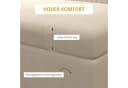 HOMCOM Sitzbank Truhenbank Beige mit Stauraum und Stahlbeine Bild 5