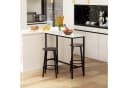 HOMCOM Bartisch mit 2 Barhockern Set Weiß/Schwarz Modern Bild 1