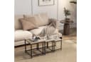 HOMCOM Couchtisch Satztisch 3-tlg. Stahlrahmen Industrial Design Bild 2