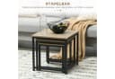 HOMCOM Couchtisch Satztisch 3-tlg. Stahlrahmen Industrial Design Bild 4
