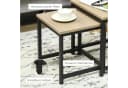 HOMCOM Couchtisch Satztisch 3-tlg. Stahlrahmen Industrial Design Bild 5