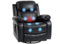 HOMCOM Massagesessel Schwarz 8 Vibrationspunkte Relaxsessel mit Wärmefunktion Bild 1
