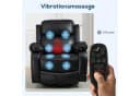 HOMCOM Massagesessel Schwarz 8 Vibrationspunkte Relaxsessel mit Wärmefunktion Bild 4