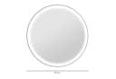 Kleankin LED Badezimmerspiegel 60cm Touch Weiß/Silber Bild 3
