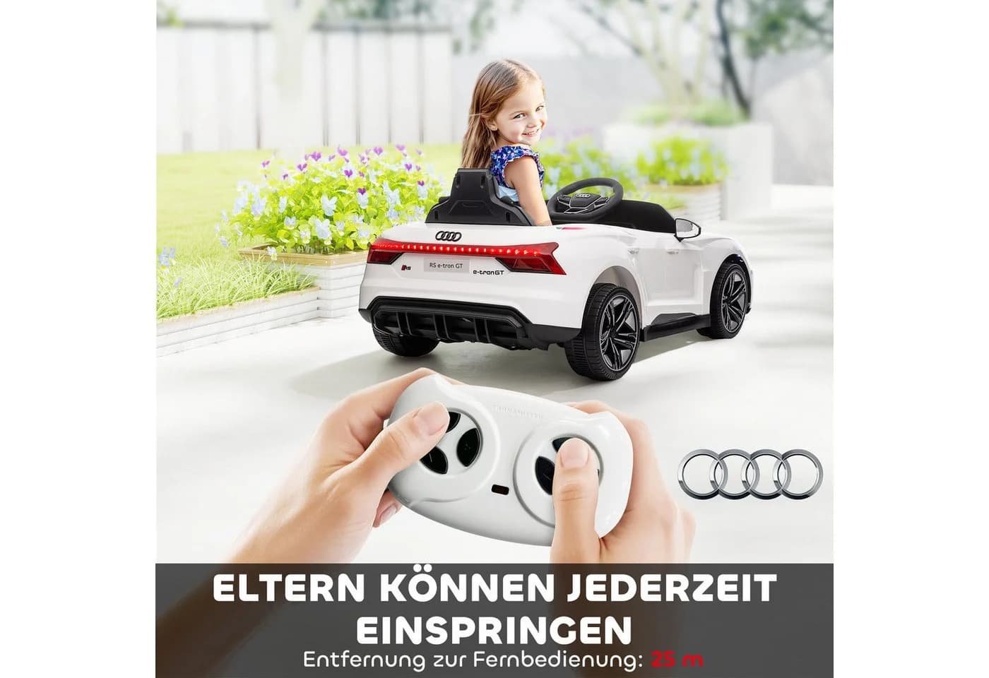 HOMCOM Elektro-Kinderauto Weiß mit Fernbedienung - Bild 5