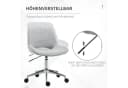 HOMCOM Schreibtischstuhl höhenverstellbarer Drehstuhl, Computerstuhl mit Leinenoptik, Hellgrau Bild 4