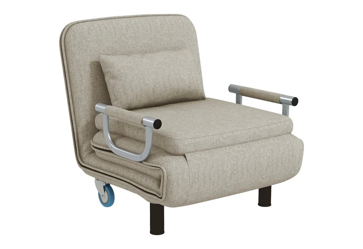 HOMCOM Sessel 3 in 1 mit Bettfunktion Grau