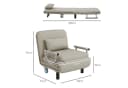 HOMCOM Sessel 3 in 1 mit Bettfunktion Grau Bild 3