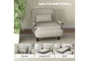 HOMCOM Sessel 3 in 1 mit Bettfunktion Grau Bild 4