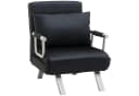 HOMCOM Schlafsessel 2-in-1 Schwarz mit Armlehne Bild 1